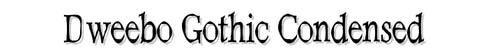 Dweebo Gothic Condensed font